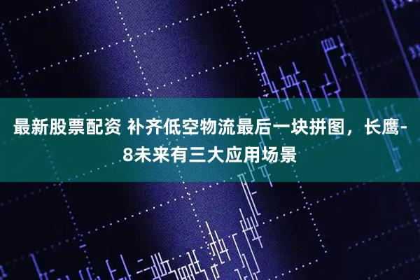 最新股票配资 补齐低空物流最后一块拼图，长鹰-8未来有三大应用场景